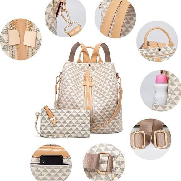 Luxe Vegan Leather Backpack - Picture 3 of 5